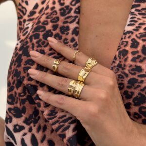 Gold plated ring set