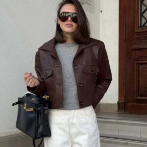 Ladies leather jacket